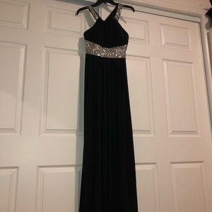 Black & Silver Sequin Calvin Klein Formal Dress